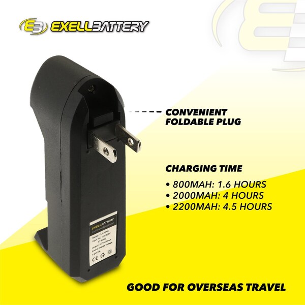 Exell Battery Universal Single Slot Li-Ion Charger for 18650 Assembly Cells - EB-TL-LIONC