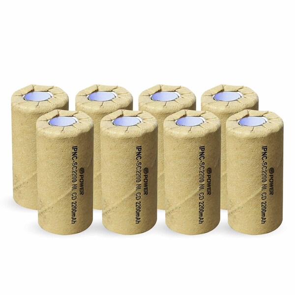Ip Power Sub C Ni-Cd 2200mAh  8PK - IP-NC-SC-2200-FT-8