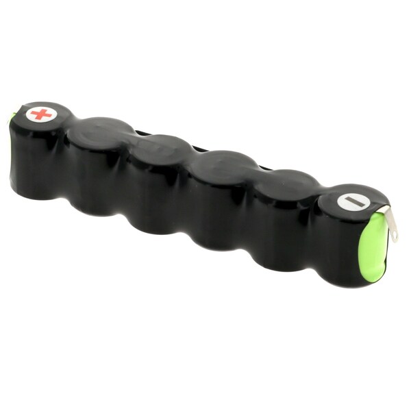 Exell Battery 7.2V 300mAh Custom NiMH Battery w/Tabs Hobby Customs RC Remotes - EBC-1/3AAX6-TABS
