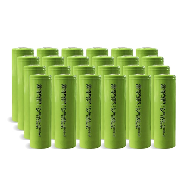Ip Power Ni-Mh AA 1800mAh Rechargeable Flat Top 24PK - IP-NH-AA-1800-FT-24