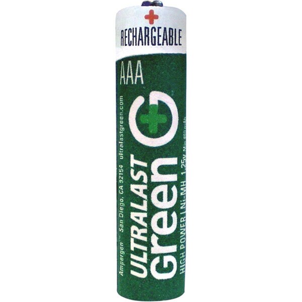 Ultralast AAA 2 Pack Green High-Power Rechargeable Batteries - UL85444