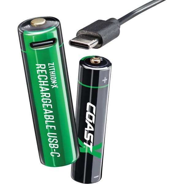 Coast Cutlery AAA Zithion-X Rechargeable USB-C Ported Battery 4pk - 30985