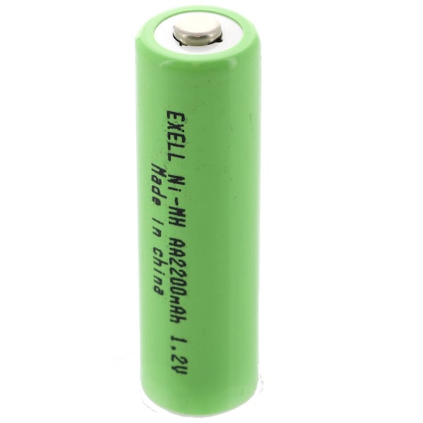 Exell Battery 1.2V AA  Rechargeable Button Top Battery for DIY, FRS, Keypads, Alarms - EBC-502