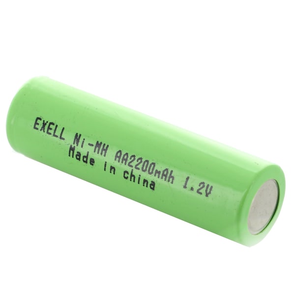 Exell Battery 1.2V AA  Rechargeable Button Top Battery for DIY, FRS, Keypads, Alarms - EBC-502