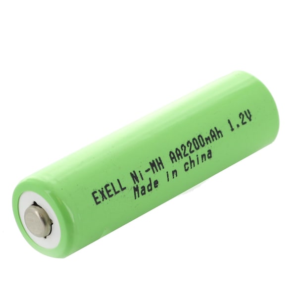 Exell Battery 1.2V AA  Rechargeable Button Top Battery for DIY, FRS, Keypads, Alarms - EBC-502