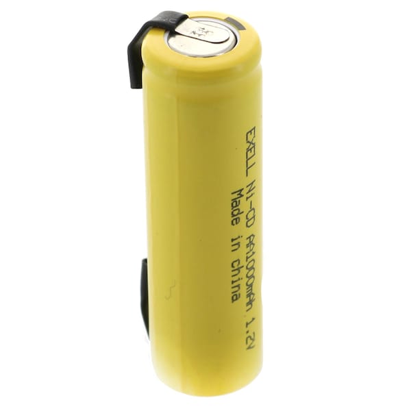 Exell Battery AA 1.2V 1000mAh Rechargeable Battery w/Tabs for LED Lights, Hobby, Alarms - EBC-308-1