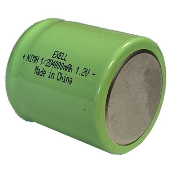 Exell Battery 1/2D Rechargeable Battery 4000mAh 1.2V Flat Top  for LED Lights, Tools, Meters - EBC-554-0