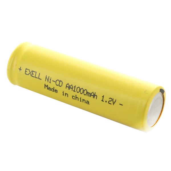 Exell Battery AA 1.2V 1000mAh Flat Top Rechargeable Battery for DIY, Radios, Power Packs - EBC-308-0