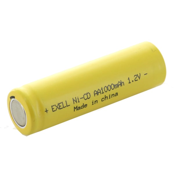 Exell Battery AA 1.2V 1000mAh Flat Top Rechargeable Battery for DIY, Radios, Power Packs - EBC-308-0