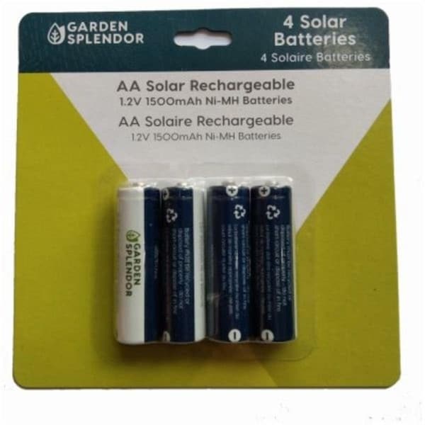 Headwind Consumer Products Solar Light AA Rechargeable Batteries - Pack of 4 - 262394