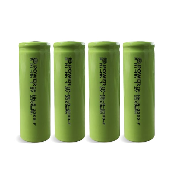 Ip Power Ni-Mh A 2300mAh Rechargeable Flat Top - 4PK - IP-NH-A-2300-FT-4