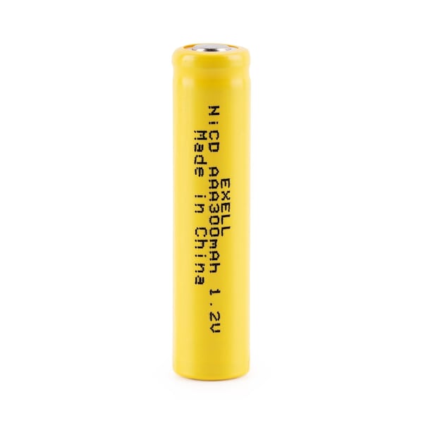 Exell Battery AAA 1.2V 300mAh Flat Top Rechargeable Battery for Razor, FRS, Custom, DIY Pack - EBC-309-0