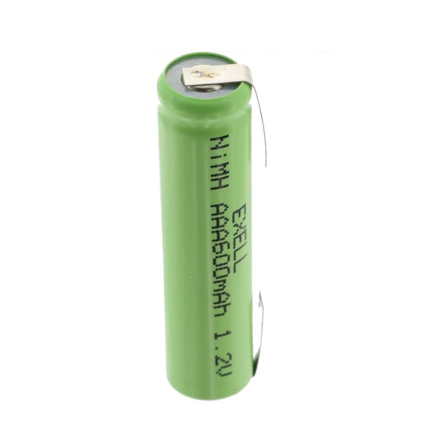 Exell Battery 1.2V NIMH AAA 600mAh Rechargeable Battery w/ Tabs - EBC-521-1