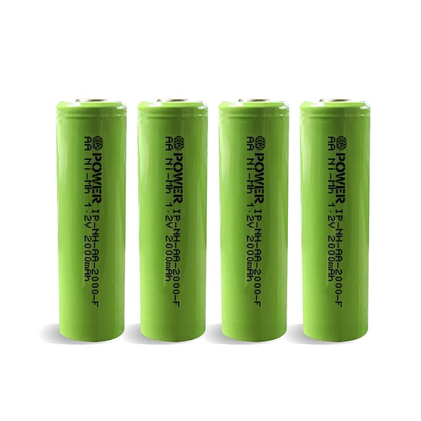 Ip Power Ni-Mh AA 2000mAh Flat Top - 4PK - IP-NH-AA-2000-FT-4