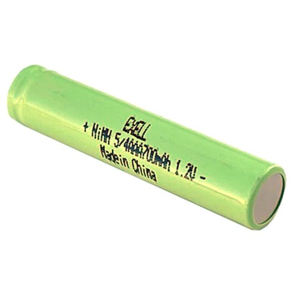 Exell Battery 5/4AAA Size 1.2V 700mAh NiMH Rechargeable Battery Flat Top - EBC-523-0