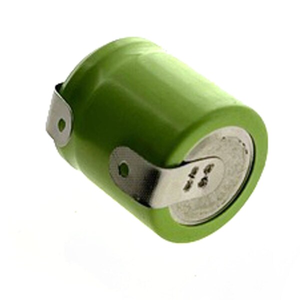 Exell Battery 1/3AA  1.2V Flat top Rechargeable Battery w/Tabs for Remotes, Telecoms, LED Lights - EBC-504-1