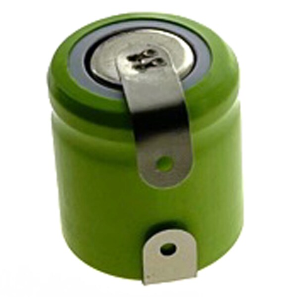 Exell Battery 1/3AA  1.2V Flat top Rechargeable Battery w/Tabs for Remotes, Telecoms, LED Lights - EBC-504-1