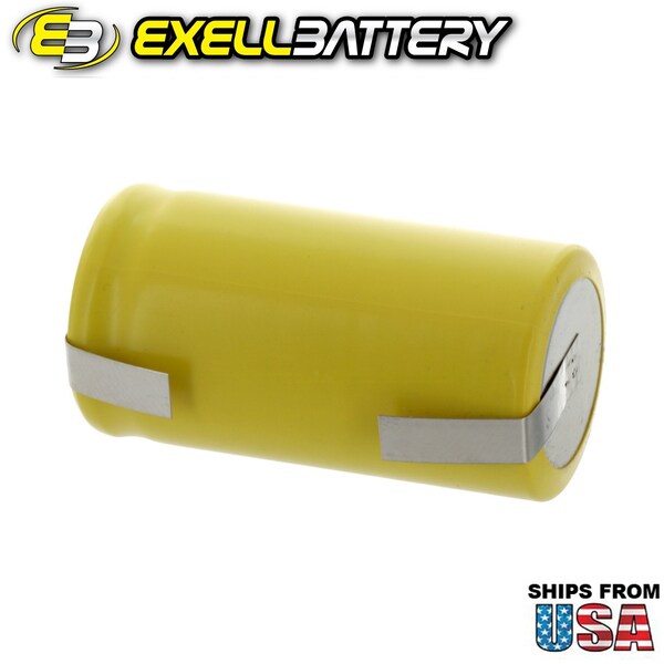 Exell Battery C Size 1.2V 3000mAh NiCD Rechargeable Battery with Tabs - EBC-335-1