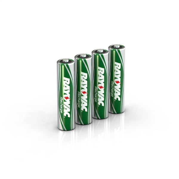Rayovac Precharged Recharg. Battery, AAA, NiMh, PK4 - LD7244