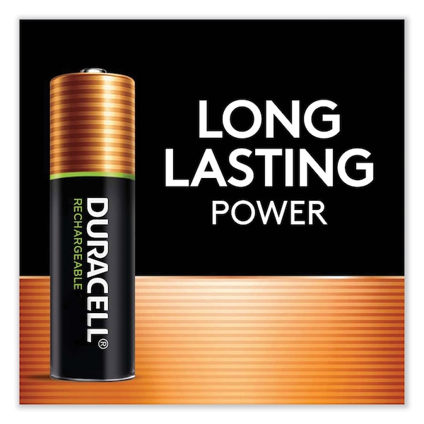 Duracell Rechargeable StayCharged NiMH Batteries, AA, PK4 - DX1500B4N