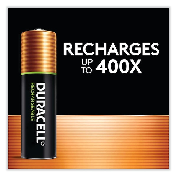 Duracell Rechargeable StayCharged NiMH Batteries, AA, PK4 - DX1500B4N