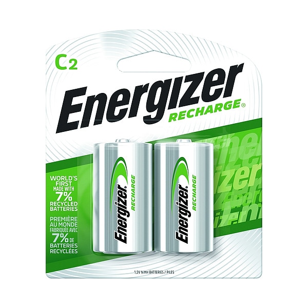 Energizer Precharged Recharg Battery, C, NiMh, PK2 - NH35BP-2