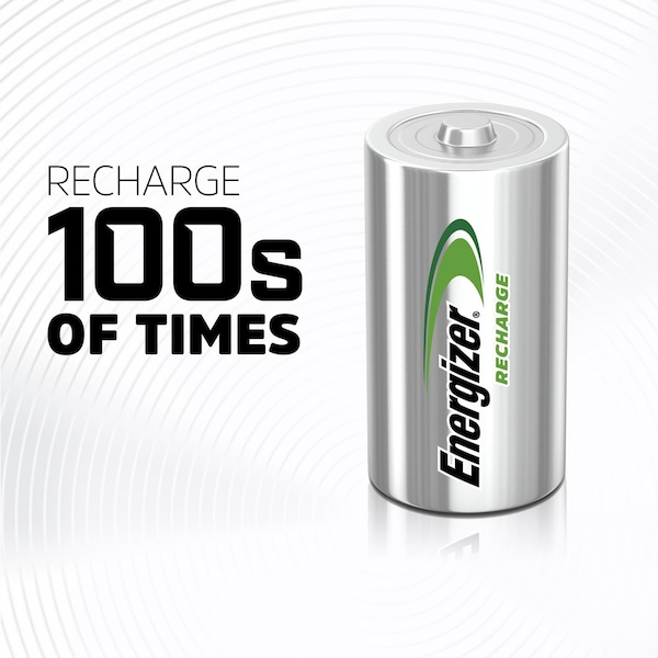 Energizer Precharged Recharg Battery, C, NiMh, PK2 - NH35BP-2