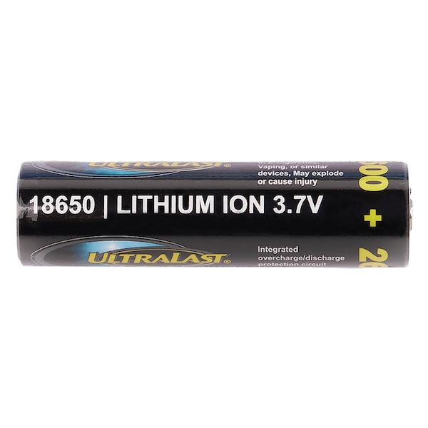 Ultralast 2,600 mAh 18650 Retail Blister-Carded Batteries (Single Pack) - UL1865-26-1P