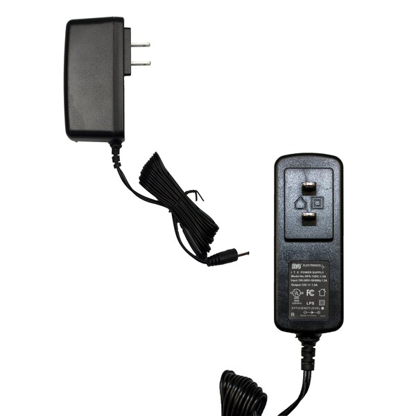 Mg Electronics 12VDC 1.5A Plug in power supply, w/6' wire, 2.1mm barrel plug - SPS-12DC1.5A