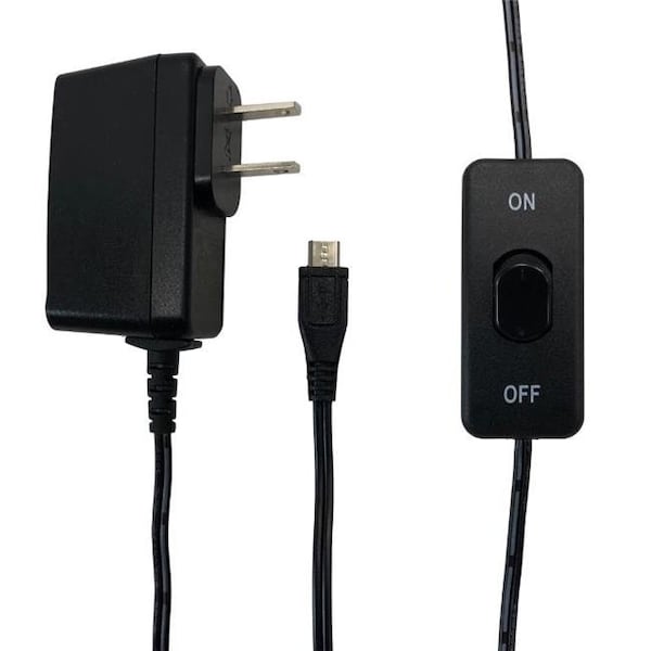 Micro Connectors Micro Connectors RAS-PWR03-PI 5V-2.5A Power Adapter with on & off switch for Raspberry Pi; ETL listed - RAS-PWR03-PI