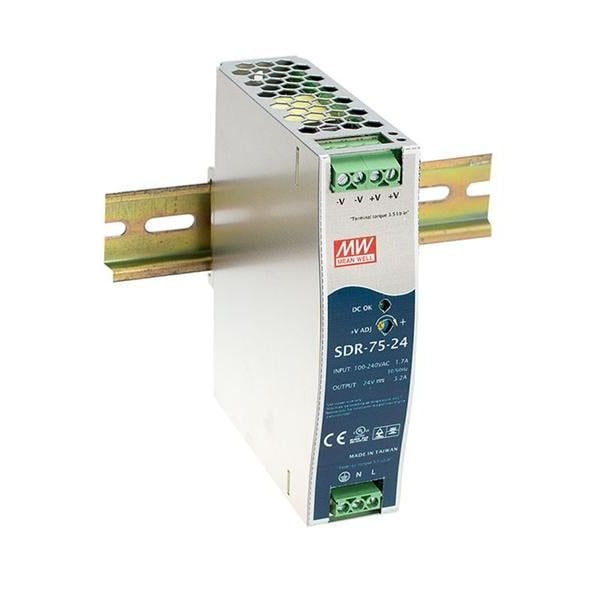 Icomtech Industrial AC/DC Din Rail Power Supply Single Output 12V 6.3A 75W - SDR-75-12