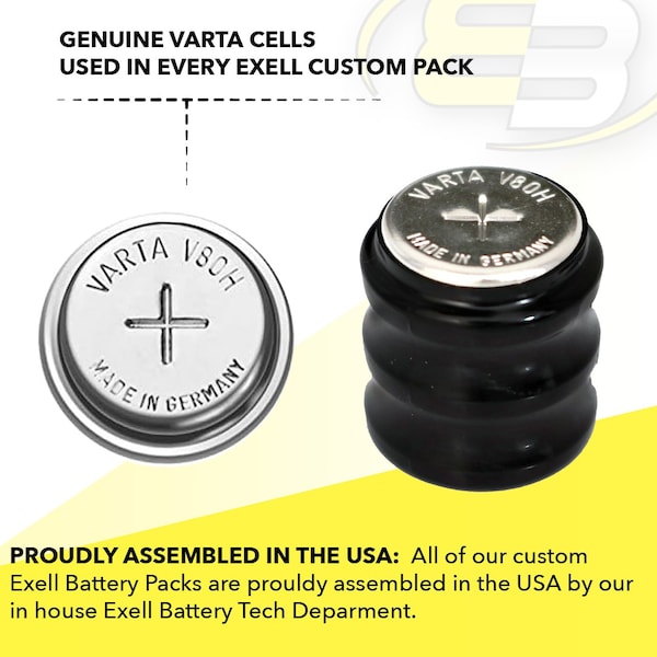 Exell Battery 3.6V 80mAh Battery 55608303015 for alarm system, consumer device - 3/V80H