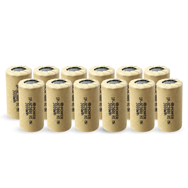 Ip Power High Rate Sub C Ni-Mh 3000mAh - 12PK - IP-NH-SC-3000-FT-12