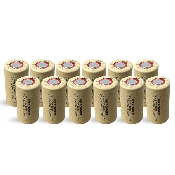 Ip Power Sub C Ni-Mh 3400mAh - 12PK - IP-NH-SC-3400-FT-12