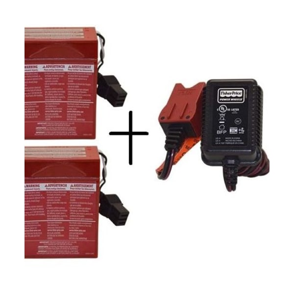 Ilc Fisher Price Power Wheels 12 V RED Batteries AND Charger. 2 Batteries AND Charger Included - POWER WHEELS 12 V RED BATTERIES AND CHARGER. 2 BA