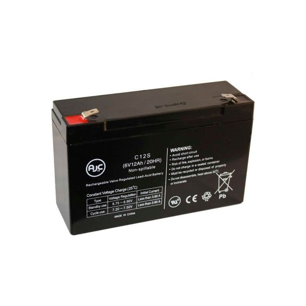 Battery Clerk AJC Technacell 12580 6V 12Ah Alarm Battery - TECHNACELL-12580