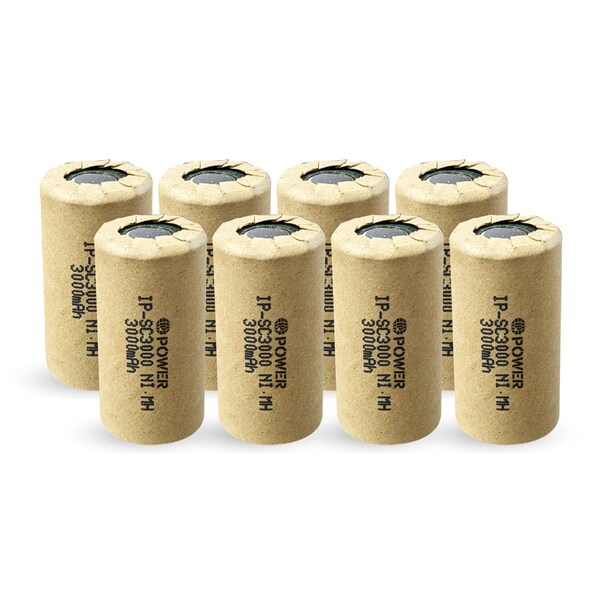 Ip Power High Rate Sub C Ni-Mh 3000mAh  8PK - IP-NH-SC-3000-FT-8