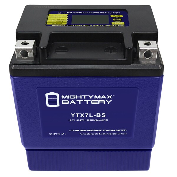 Mighty Max Battery YTX7L-BS Lithium Replacement Battery for UltaMax TTX7L-BS - MAX3955825