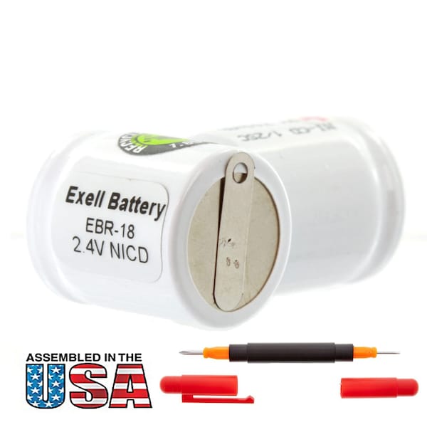 Exell Battery Razor Battery For Abercrombie & Fitch 600 Cordless Razor - EBR-18