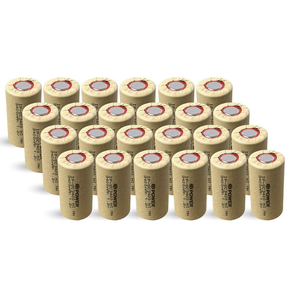 Ip Power Sub C Ni-Mh 3400mAh 24PK - IP-NH-SC-3400-FT-24