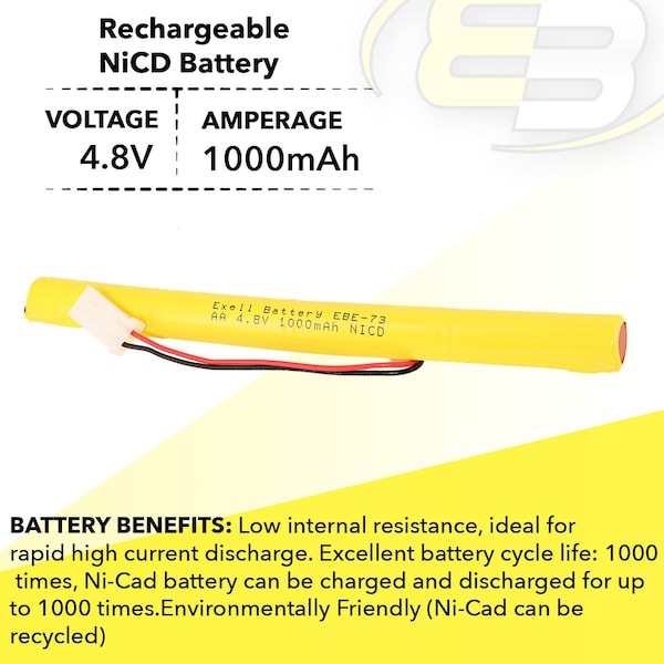 Exell Battery Emergency Lighting Battery Fits Atlite 24-4008 Teig 24Y4008 ALAP3305 - EBE-73