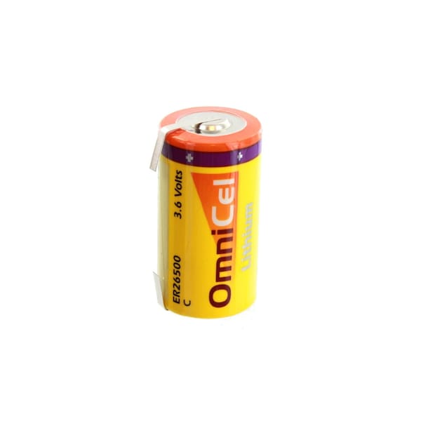 Omnicel ER26500 3.6V 8.5Ah Sz C Lithium Battery w/ Tabs Tracking AMR - ER26500/T