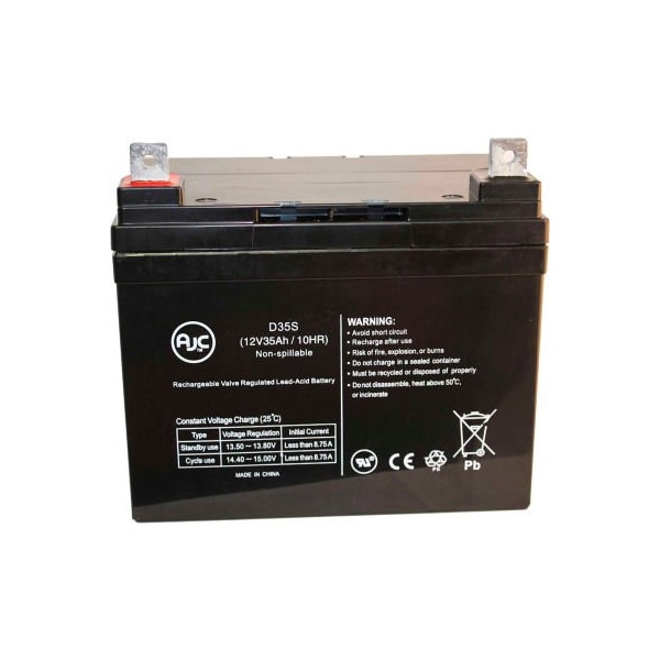 Battery Clerk AJC Lithonia EBL1228 12V 35Ah Emergency Light Battery - LITHONIA-EBL1228