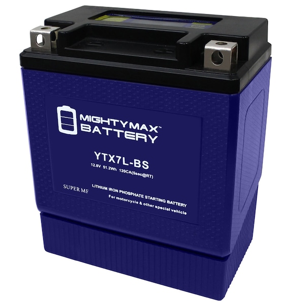 Mighty Max Battery YTX7L-BS Lithium Battery Replacement for XTAX7L-BS, 7L-BS - MAX3881788