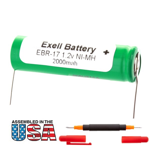 Exell Battery Razor Battery For Braun 155 2505 5415 5564 Razors - EBR-17
