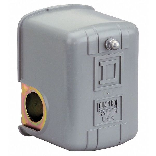 Interruptor de presión Telemecanique Sensors, (1) puerto, 1/4 pulgada FNPS, DPST, 5 a 65 psi, Acción estándar - 9013FSG2J24M4