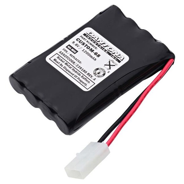 Dantona Dantona CUSTOM-68 9.6V & 1200 mAh Replacement Nickel Battery - CUSTOM-68