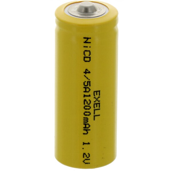 Exell Battery 4/5A 1.2V 1200mAh NiCD Button Top Rechargeable Battery - EBC-301