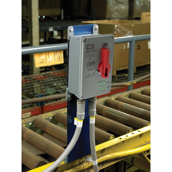 Interruptor de desconexión no fusible Hubbell con iluminación LED, 30 A, 600V CA, 3 polos, NEMA 4X - HBLDS3P.