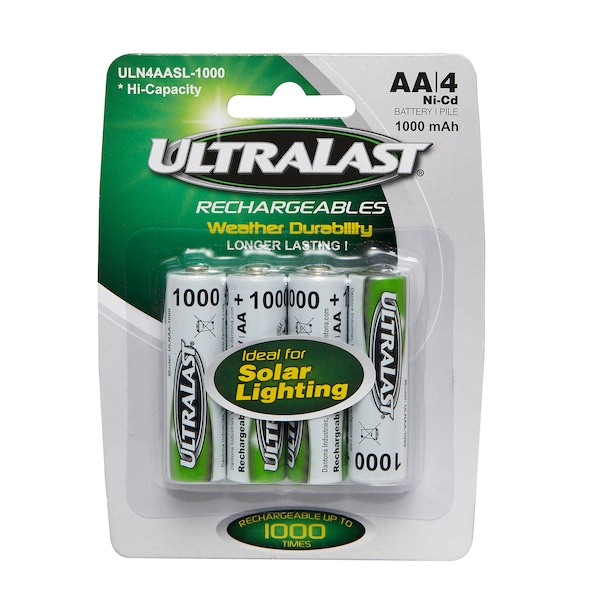 Ultralast Solar Light Battery, Ace Hardware 3002917 - ULN4AASL-1000